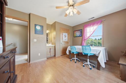 Bedroom 4- Upper Level. Currently Used as a Craft Room. Sink