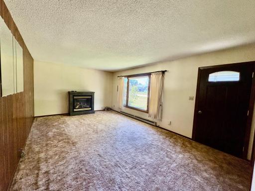 Living room with fireplace