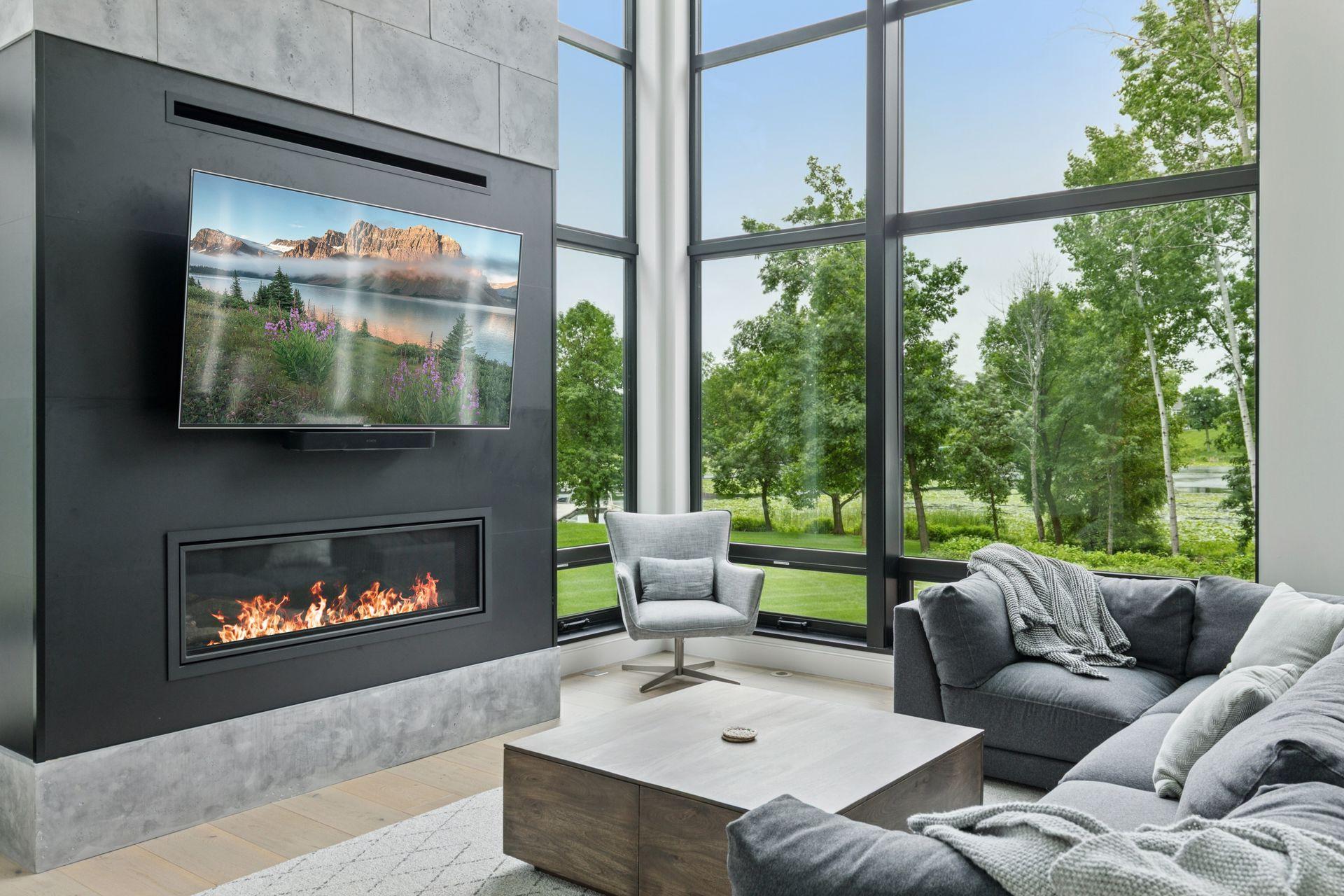 Cozy up to the fireplace