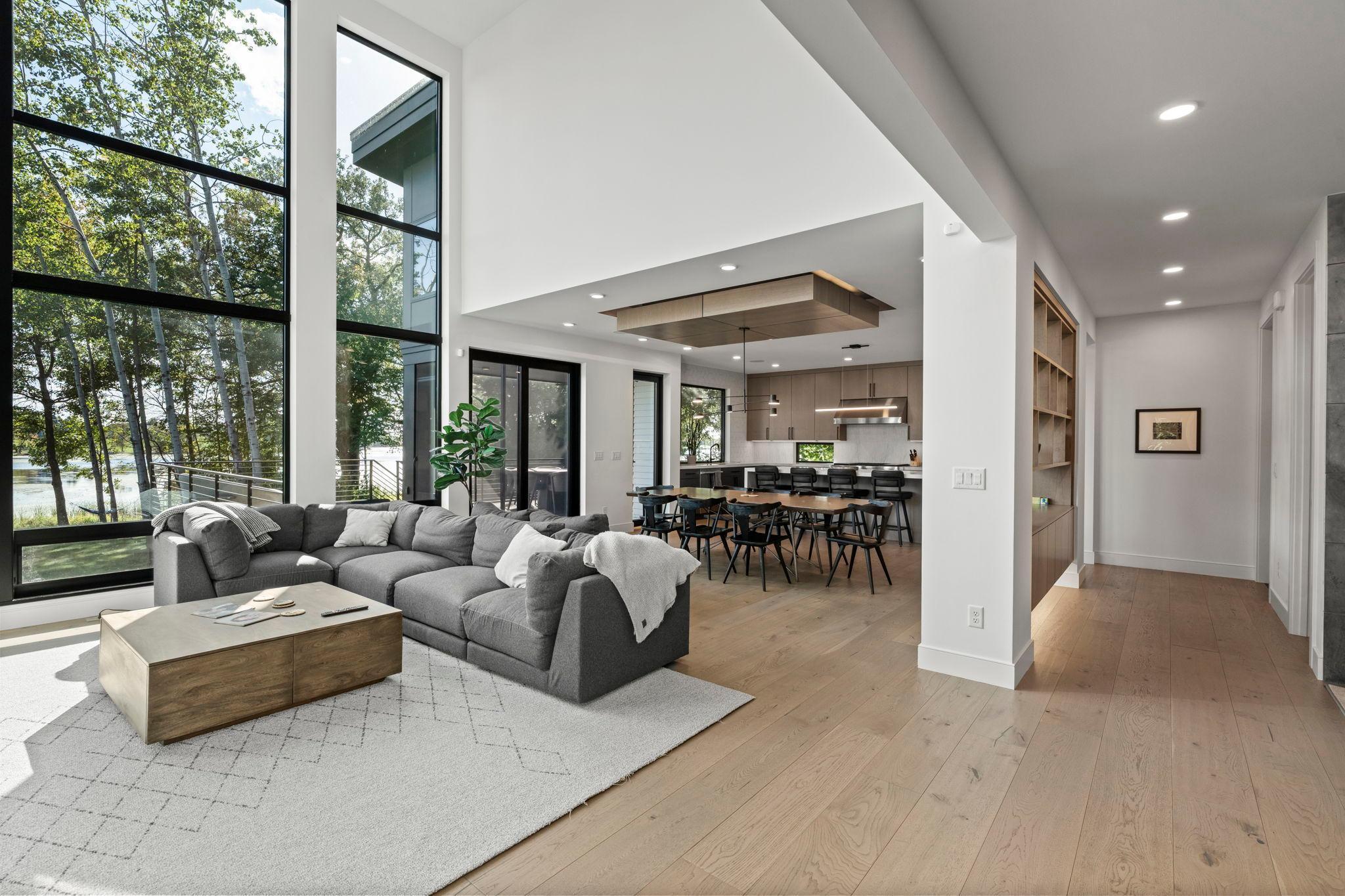 Open floor plan is great for entertaining