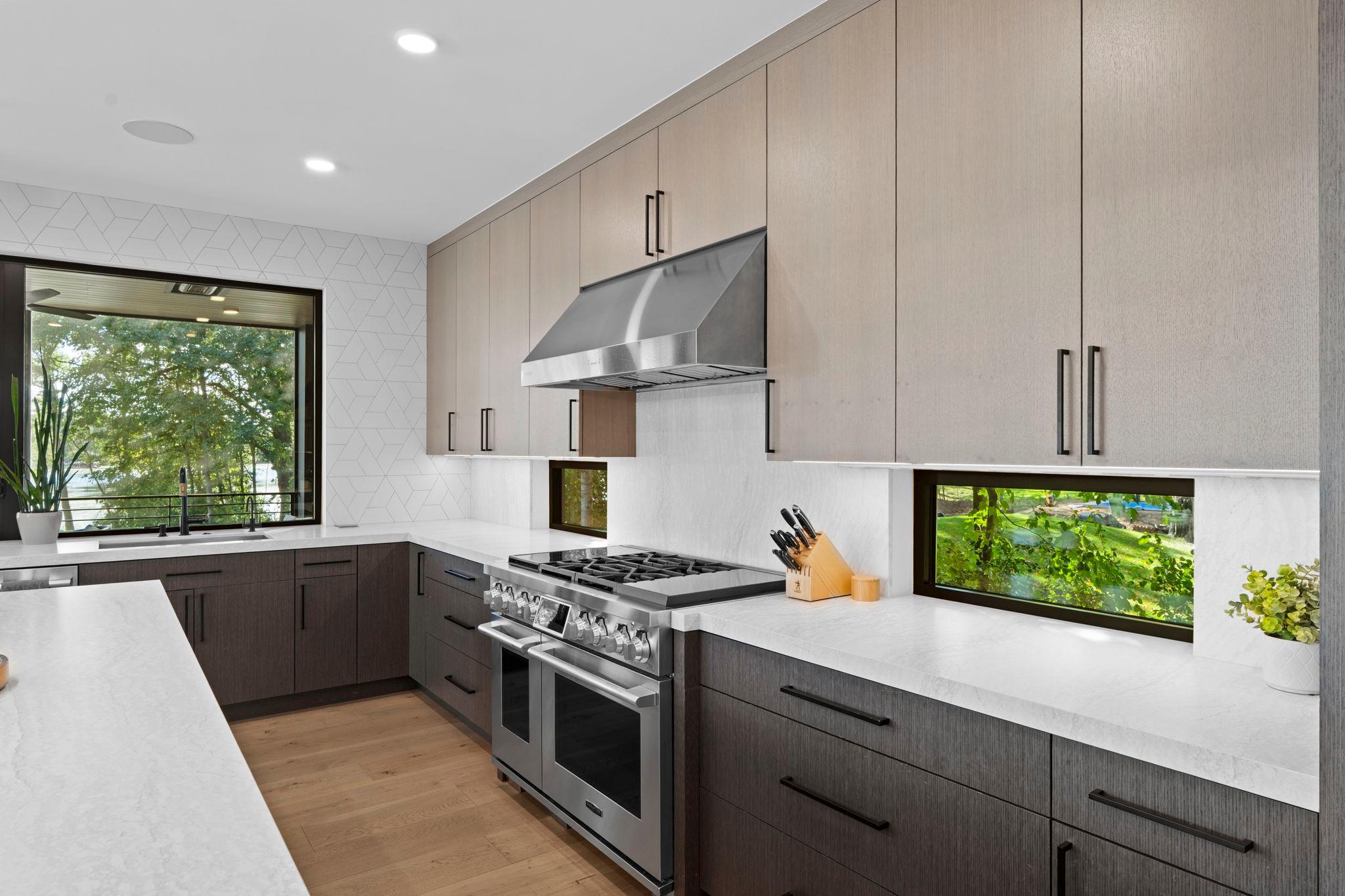 Upgraded, energy efficient appliances. Stainless Steel Gas stove and vent hood.