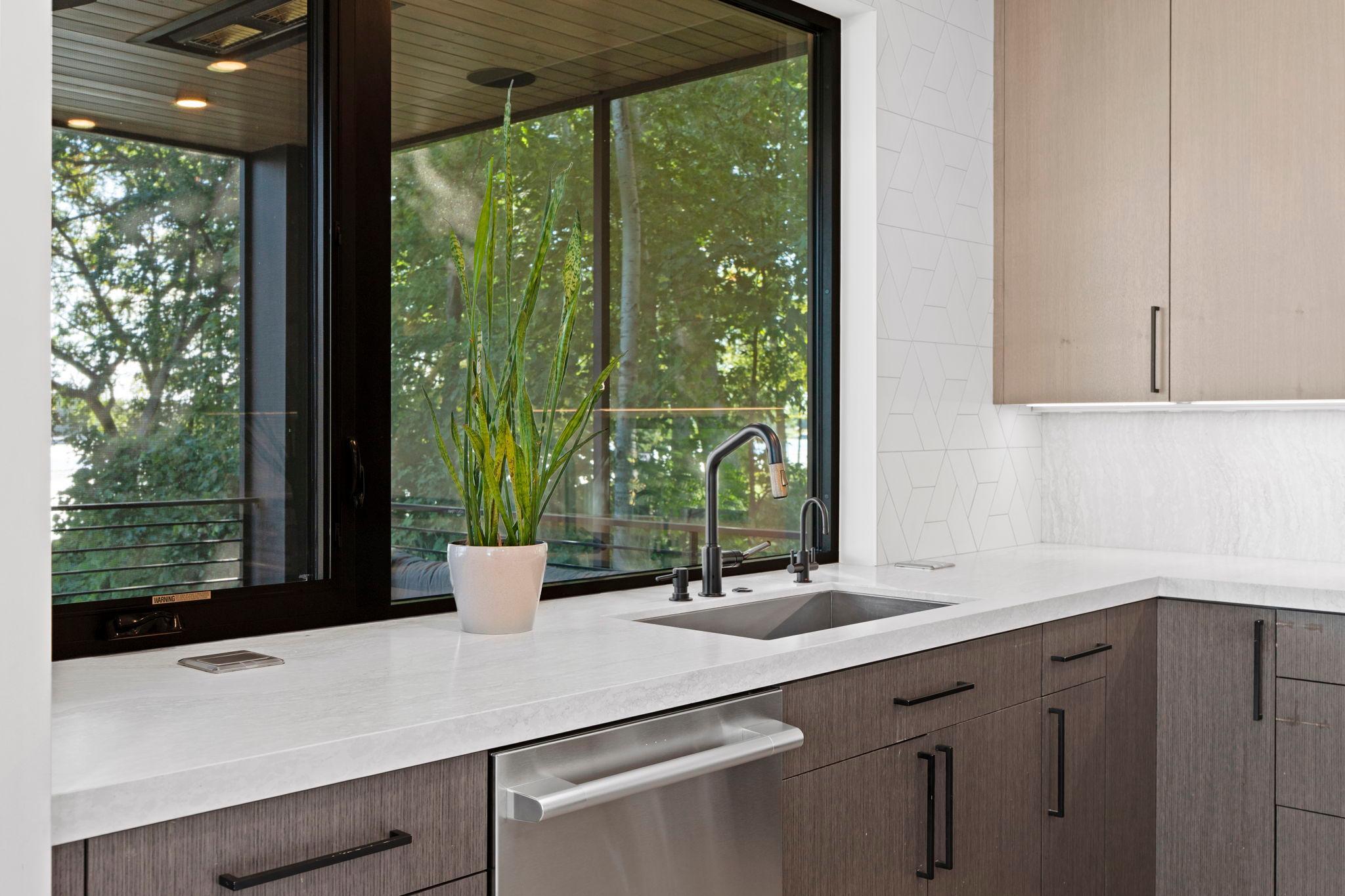 Kitchen window brings in a ton of natural light.