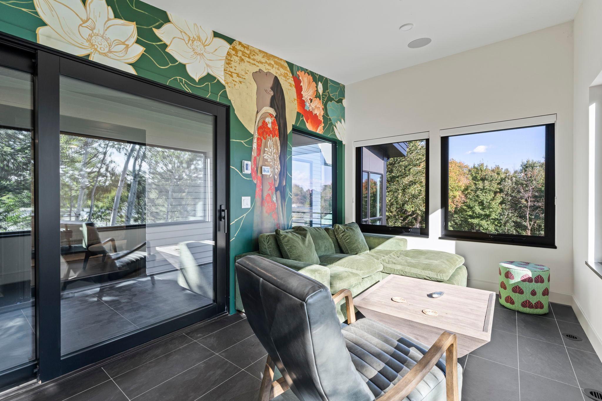 Relax in your private room off of the primary bedroom