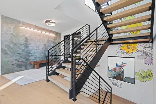 From the first step to the last, this open industrial staircase is a sculptural statement in motion.