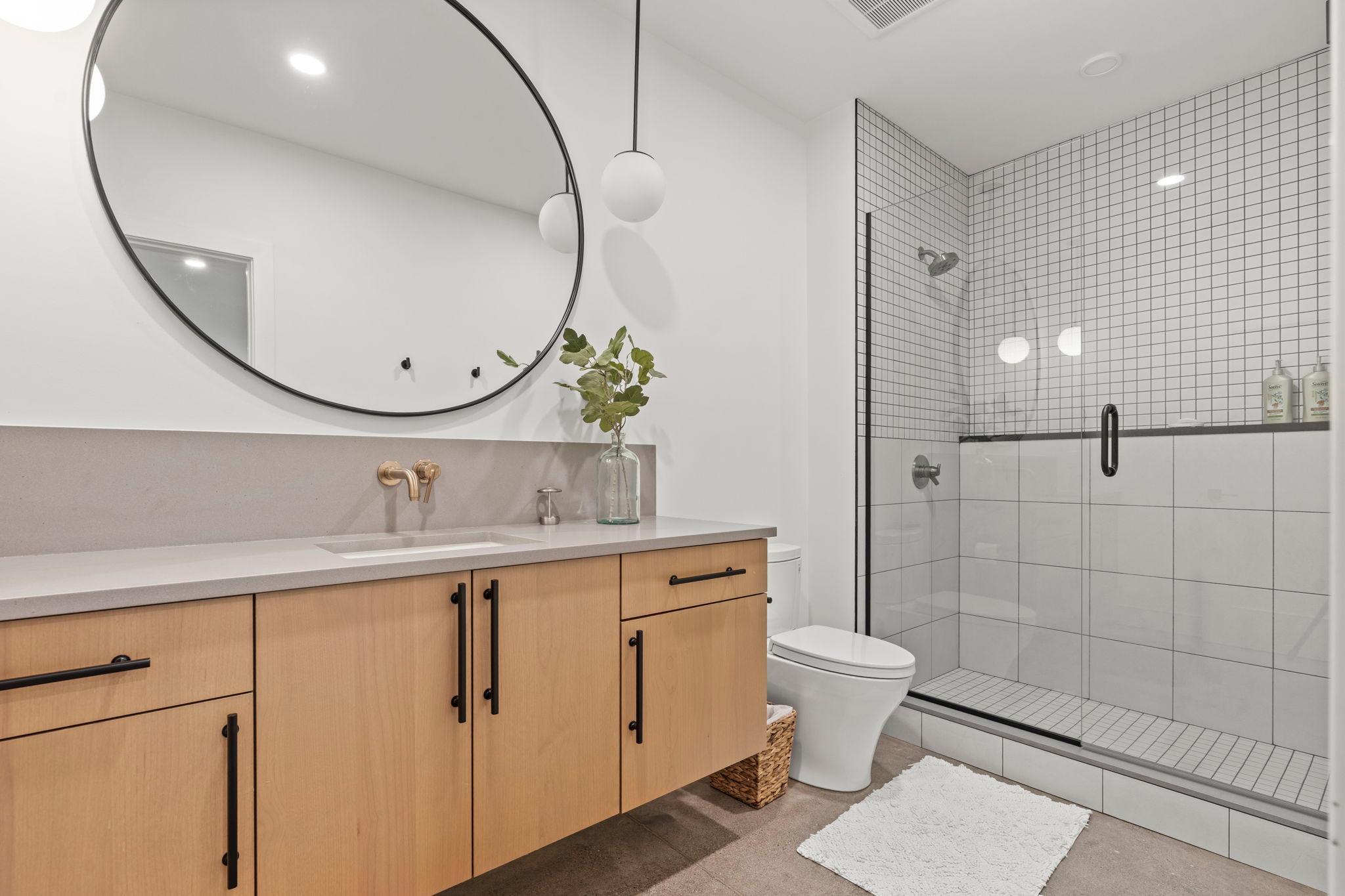Lower level bathroom