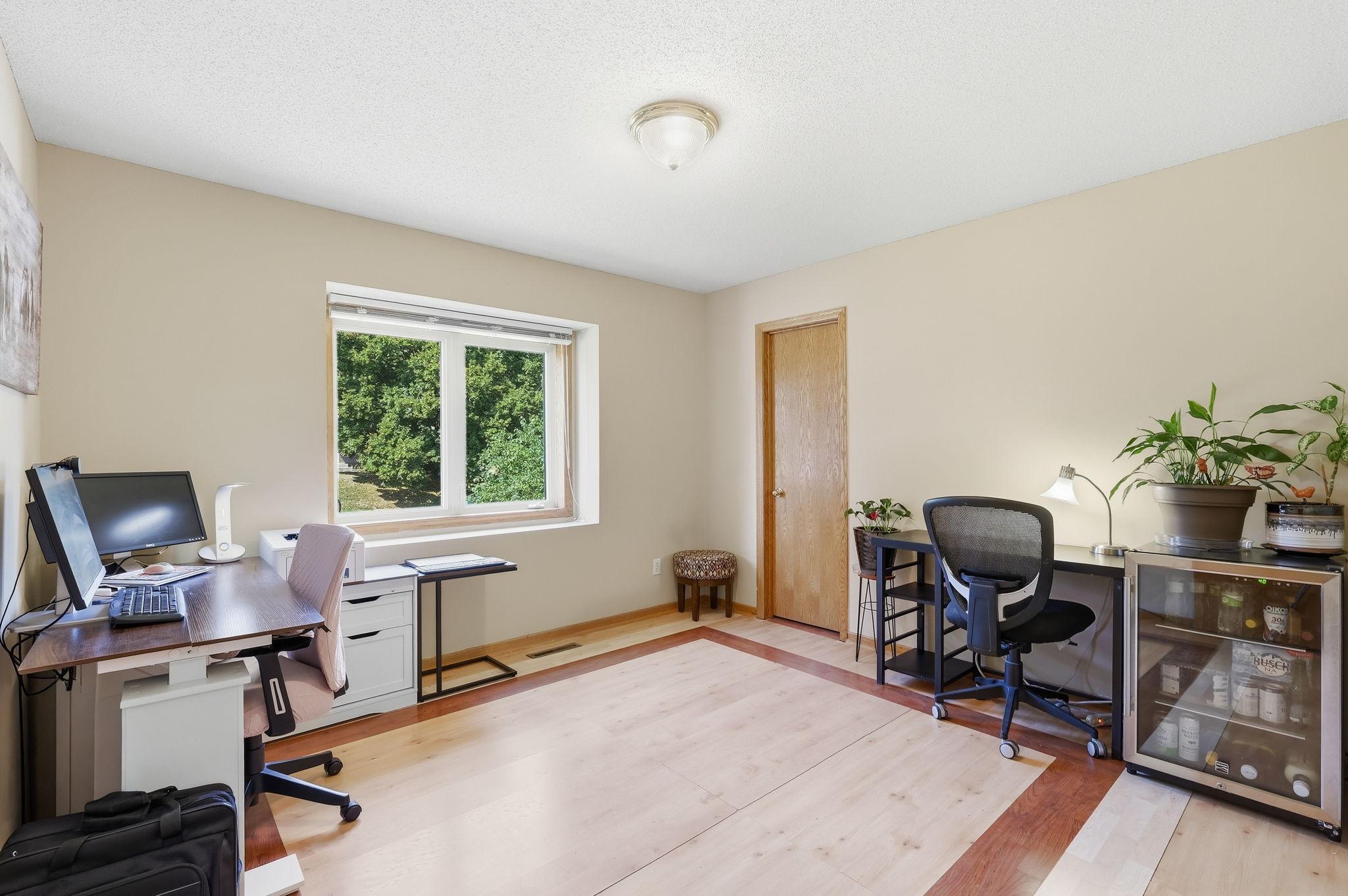 One of two bedrooms on the main level.