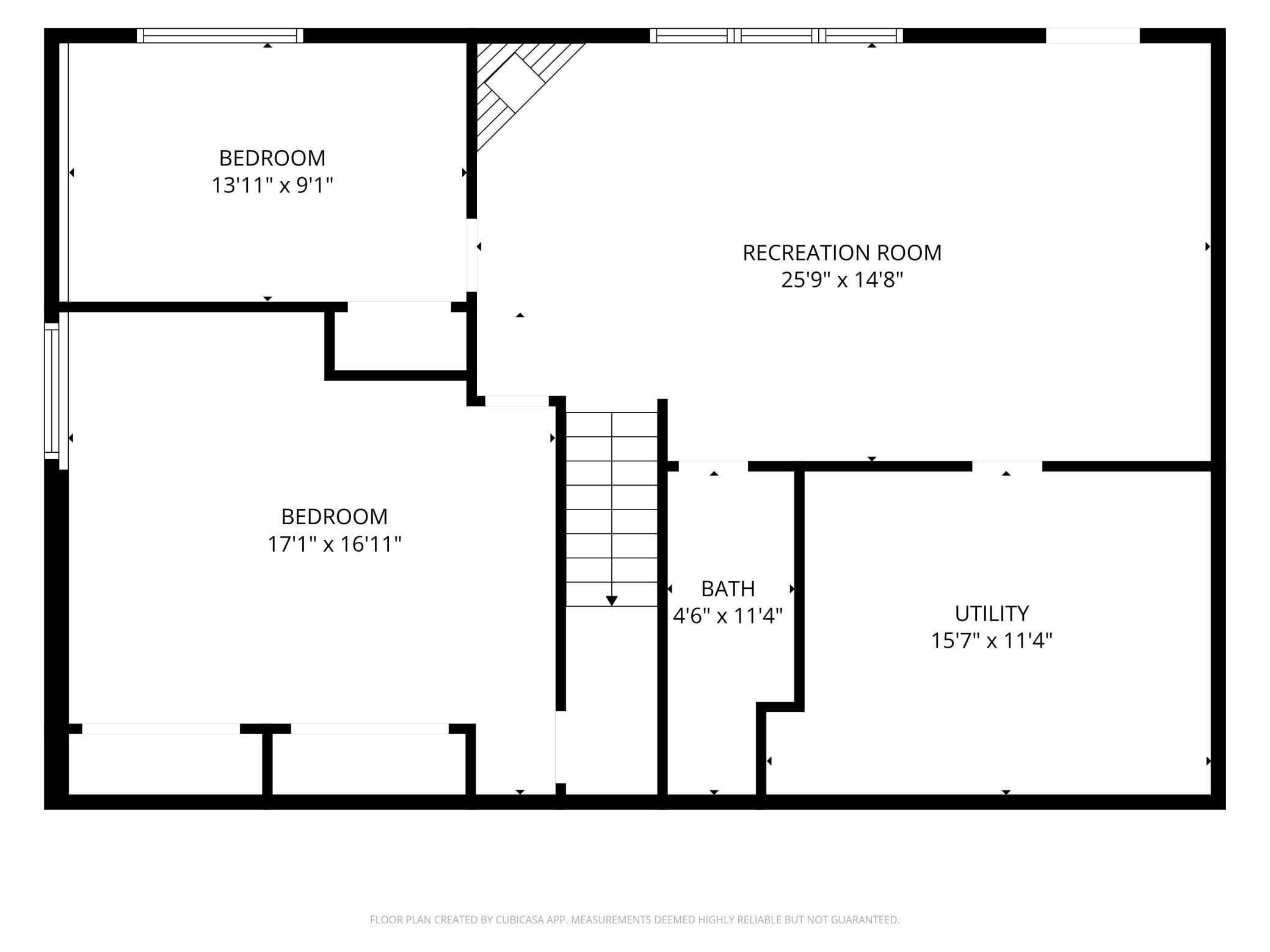 Walkout lower level floorplan.