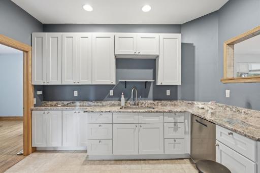Updated kitchen with granite counter tops
