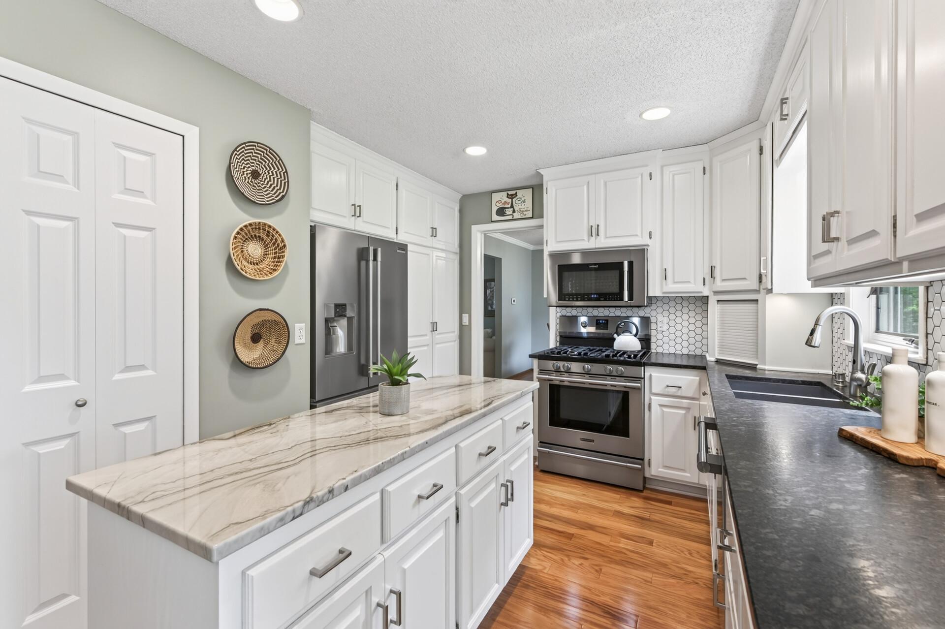 Plenty of cabinet space and countertops