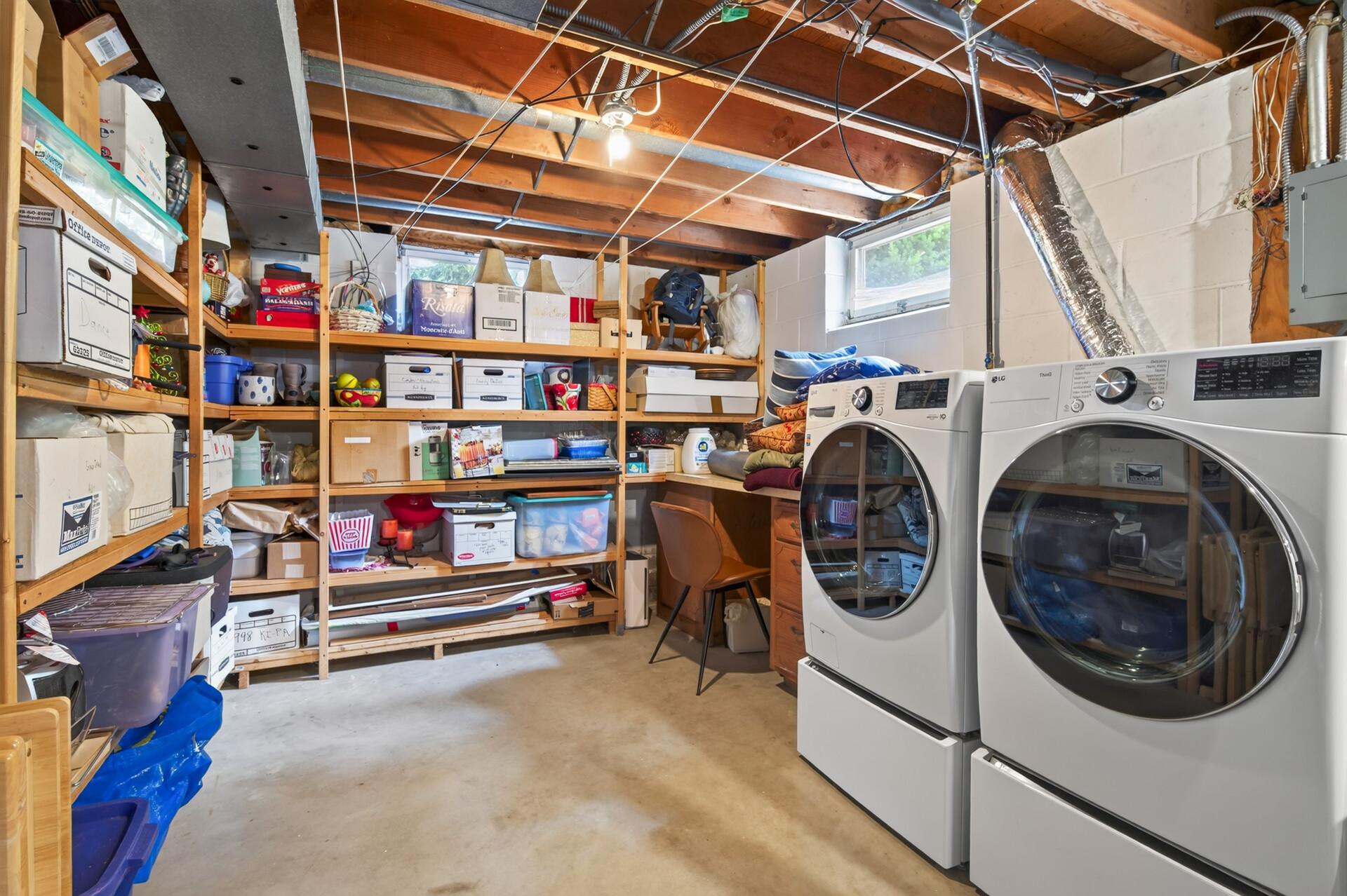 Lots of storage and laundry