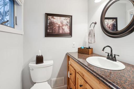 Main floor powder room was converted to a half but could be converted back for main floor living.