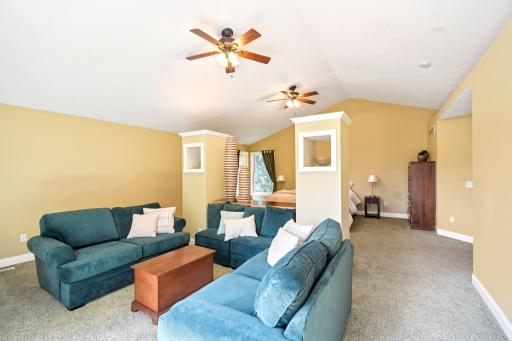 Enough space in the primary for a reading nook or dressing space.