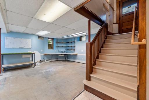 Lets head down stairs to what used to be an apartment.