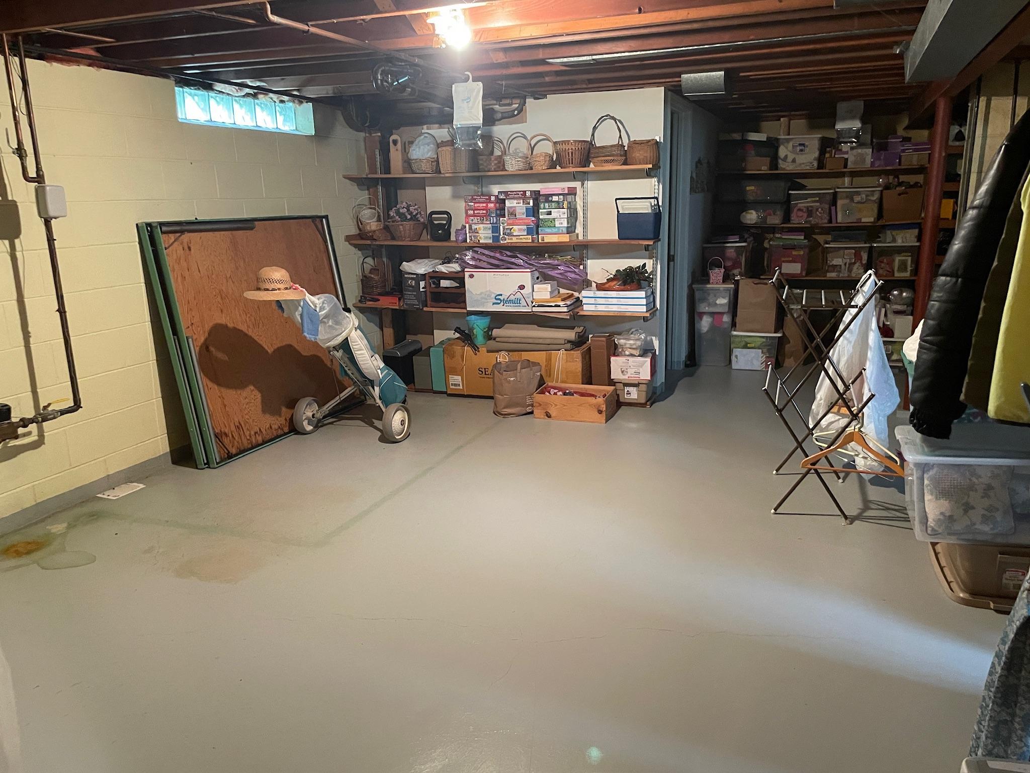 Excellent condition basement. All walls painted.