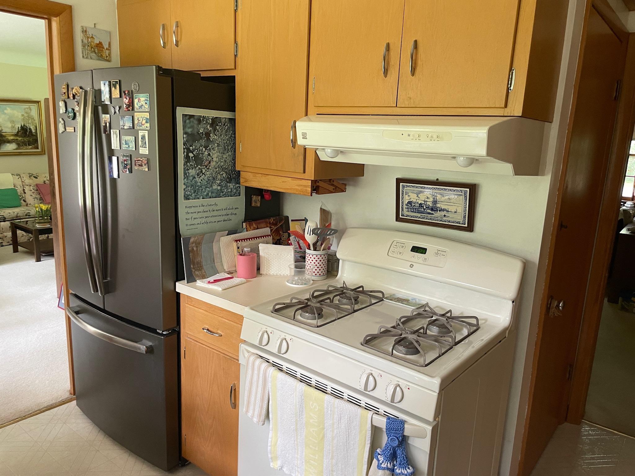 Very new fridge, newer stove.