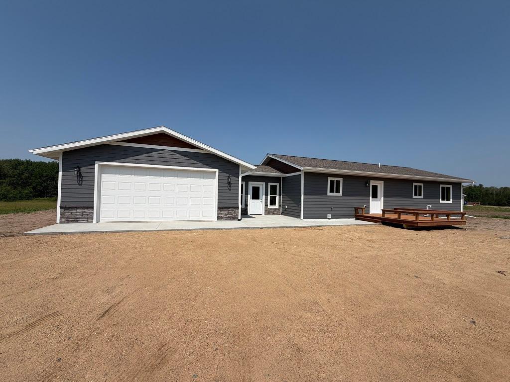 New home on 9.9 acres with 4 BR, 3BA and fully finished walk-out.