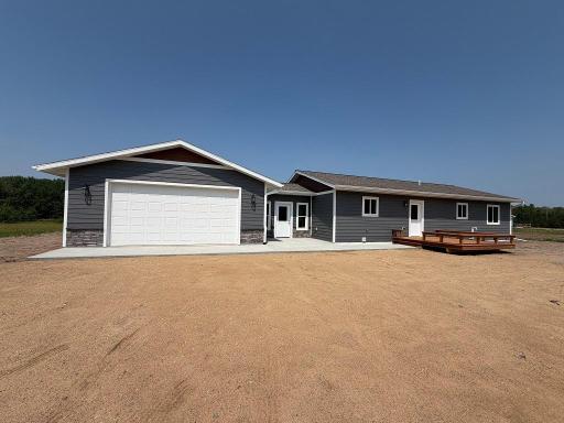 New home on 9.9 acres with 4 BR, 3BA and fully finished walk-out.