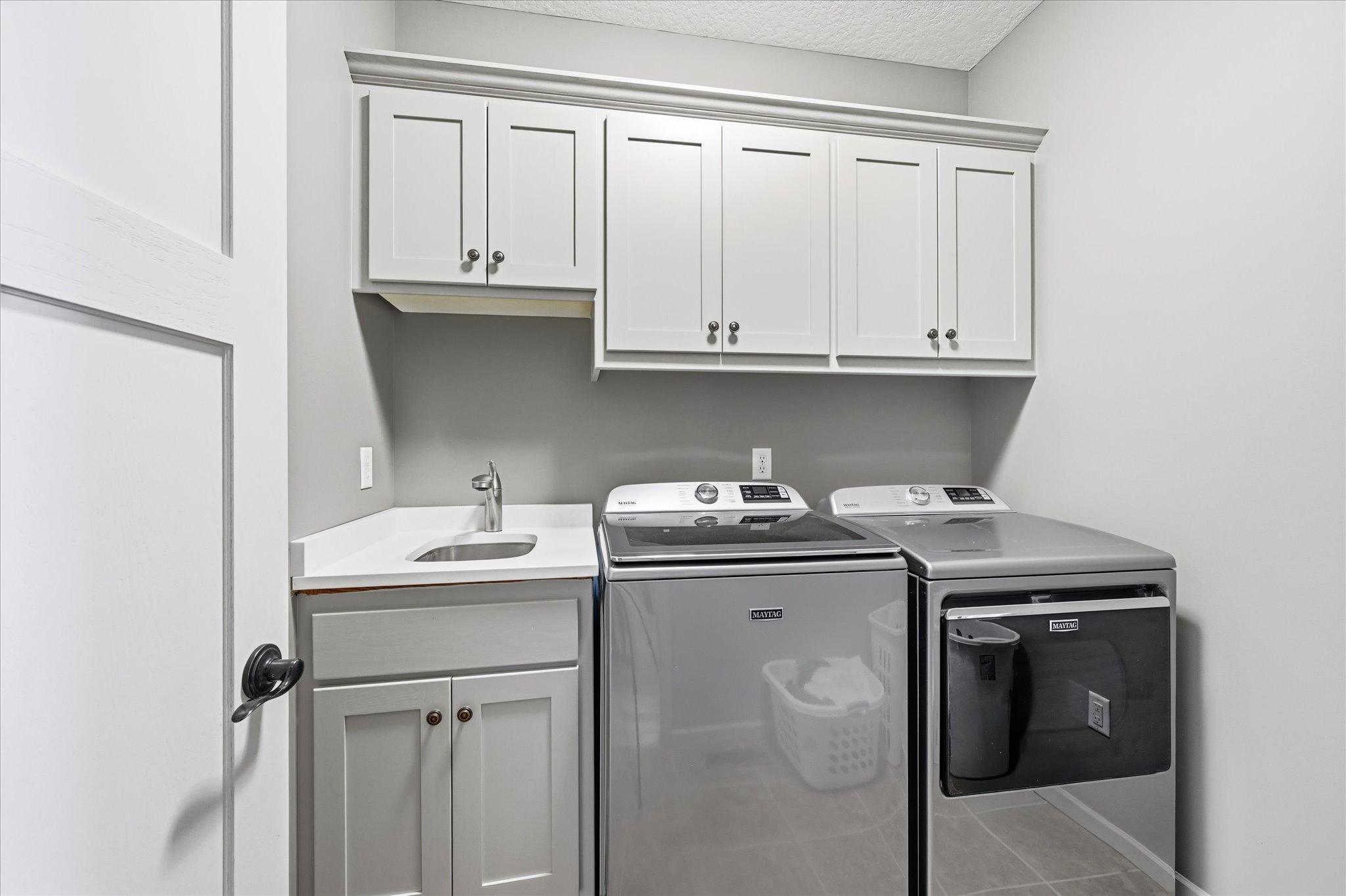 Laundry room on upper level
