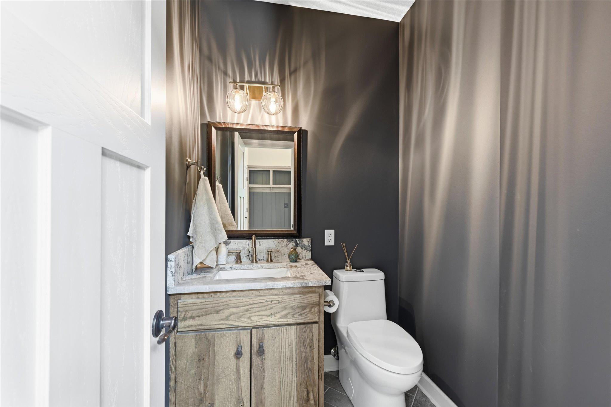 Updated powder room on main