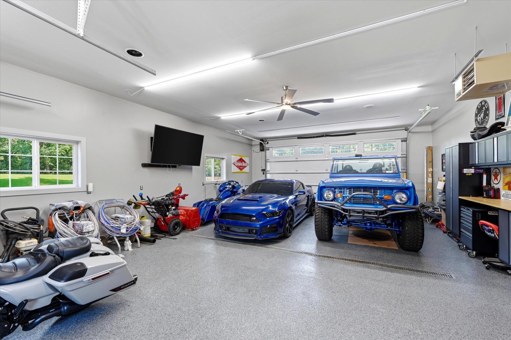 Main level of detached garage/shop