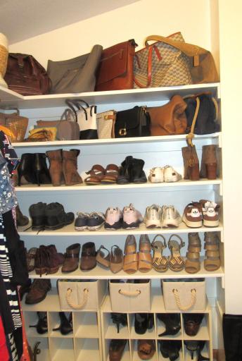 Part of the primary bedroom's walk-in closet.