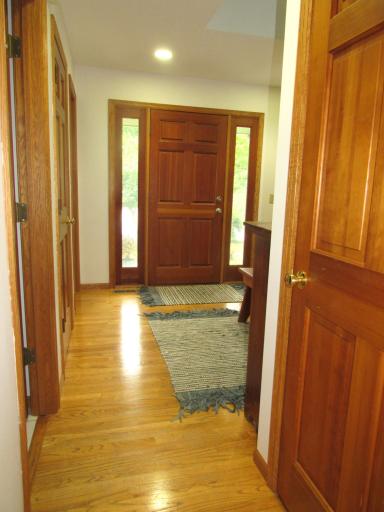 The front entry looking from the kitchen to the front entry.