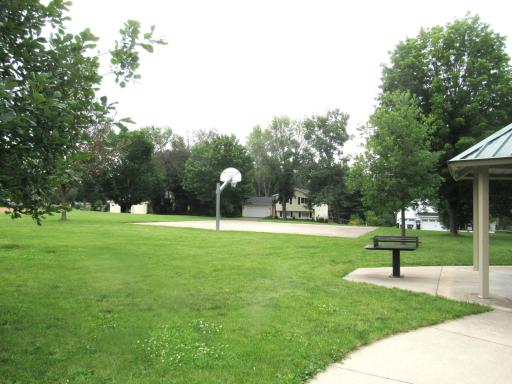 1/2 basketball court at the near-by park.