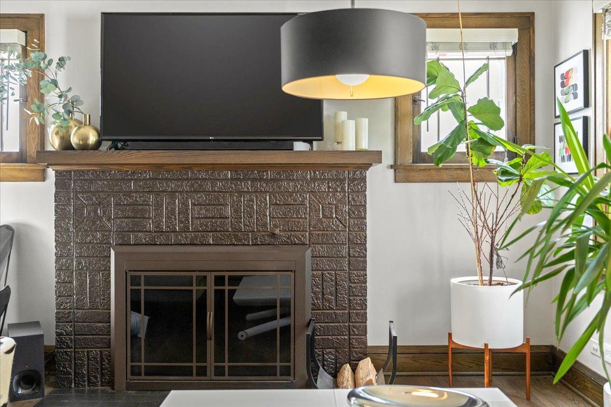 Handsome Brick Fireplace!