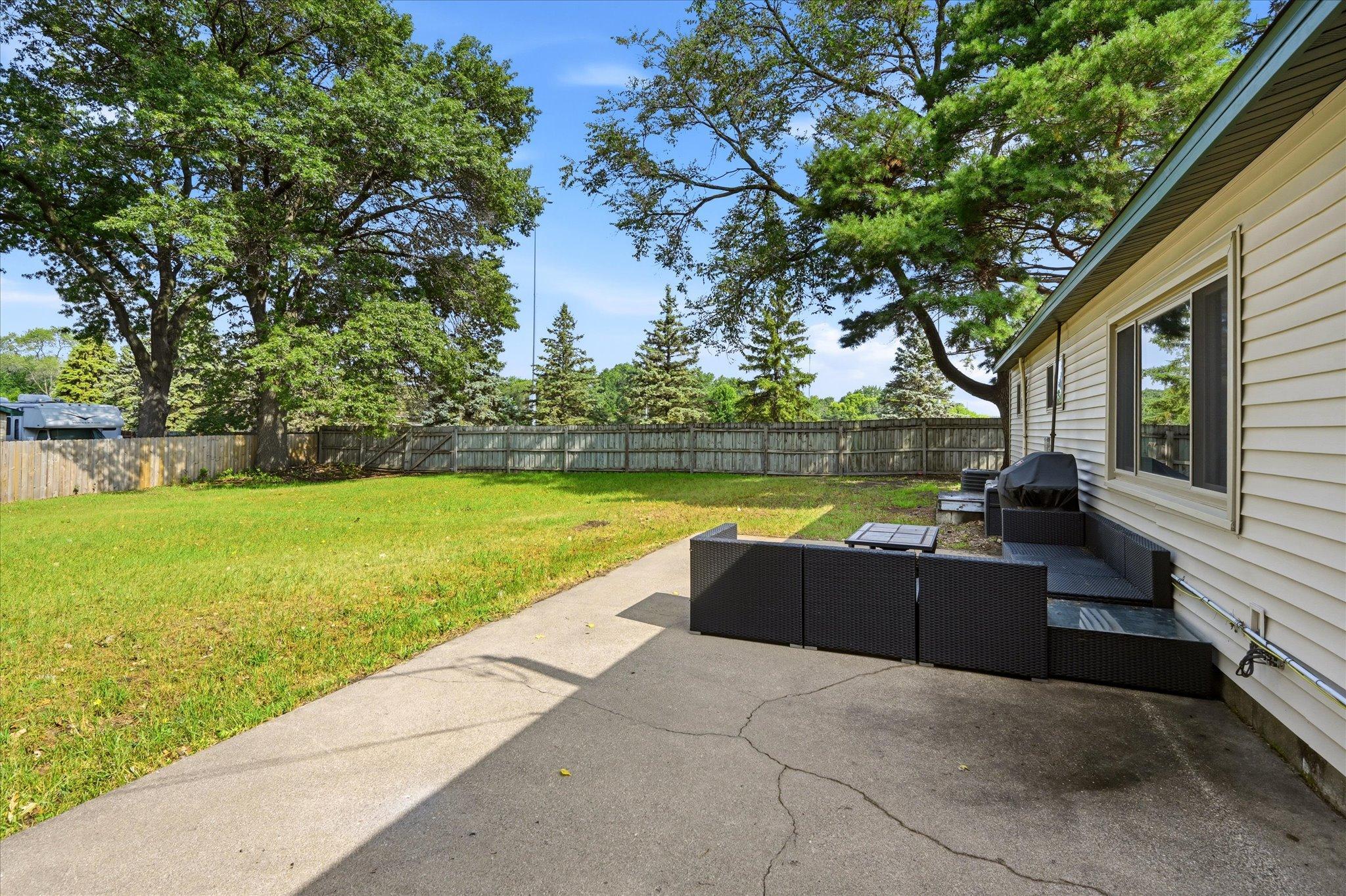 Spacious Fully Fenced in Backyard