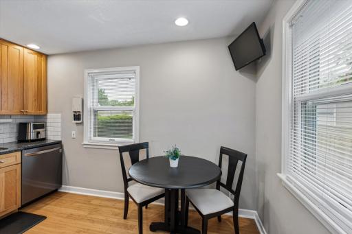 Designed for easy everyday living, the eat-in kitchen offers a comfortable spot for meals, conversation, and connection.