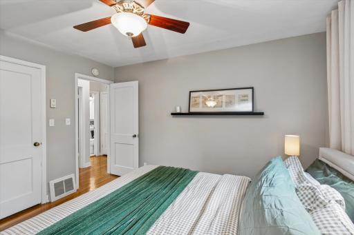 Light-filled and serene, this bedroom creates a peaceful place to begin and end each day