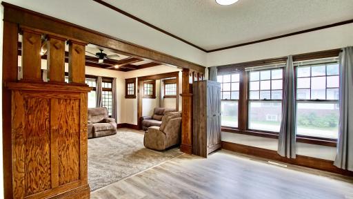 Dining room / living room as you come out of the main level hallway by the bedrooms.
