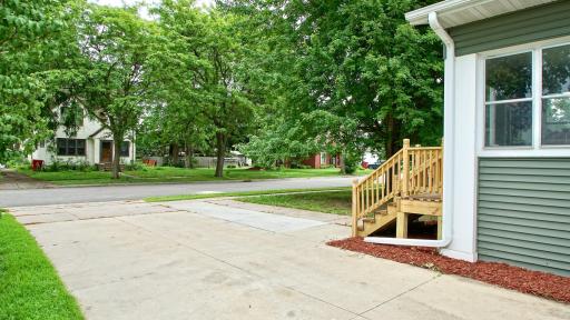Street view from the driveway.