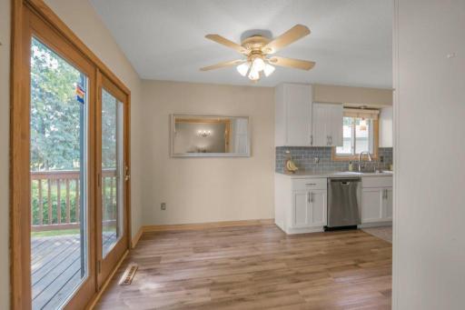 Dining area connected to the kitchen