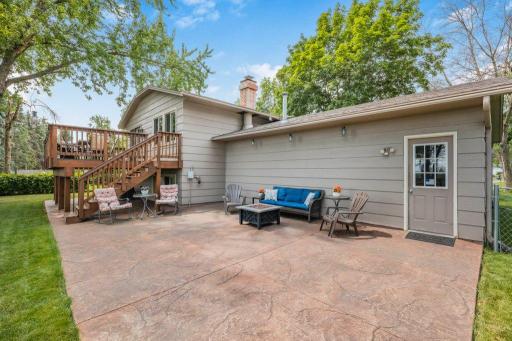 Extra large stamped concrete patio