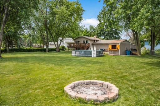 Enjoy bonfires in this large firepit