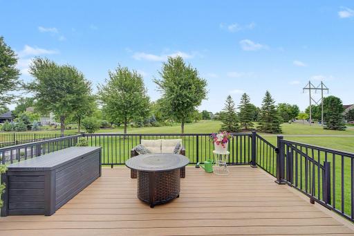Rear Deck with Green Space Views | 6694 Lakeview Circle