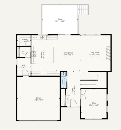 Main Level Floor Plan | 6694 Lakeview Circle