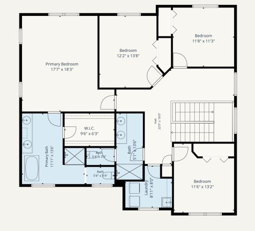 Upper Level Floor Plan | 6694 Lakeview Circle