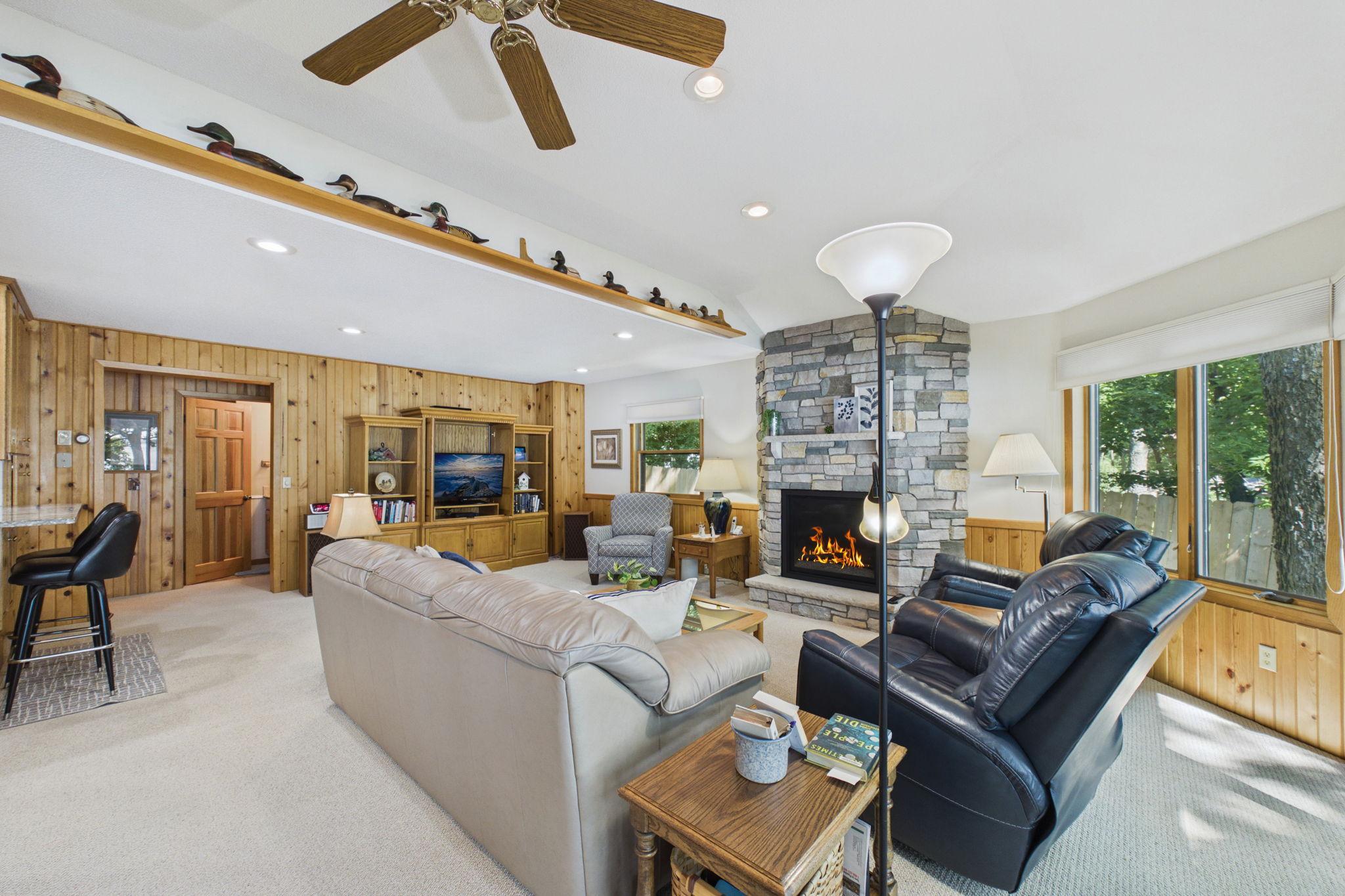 Living Room with Fireplace