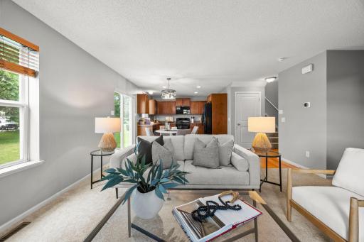 The main level offers an easy, open flow with plenty of room to spread out.