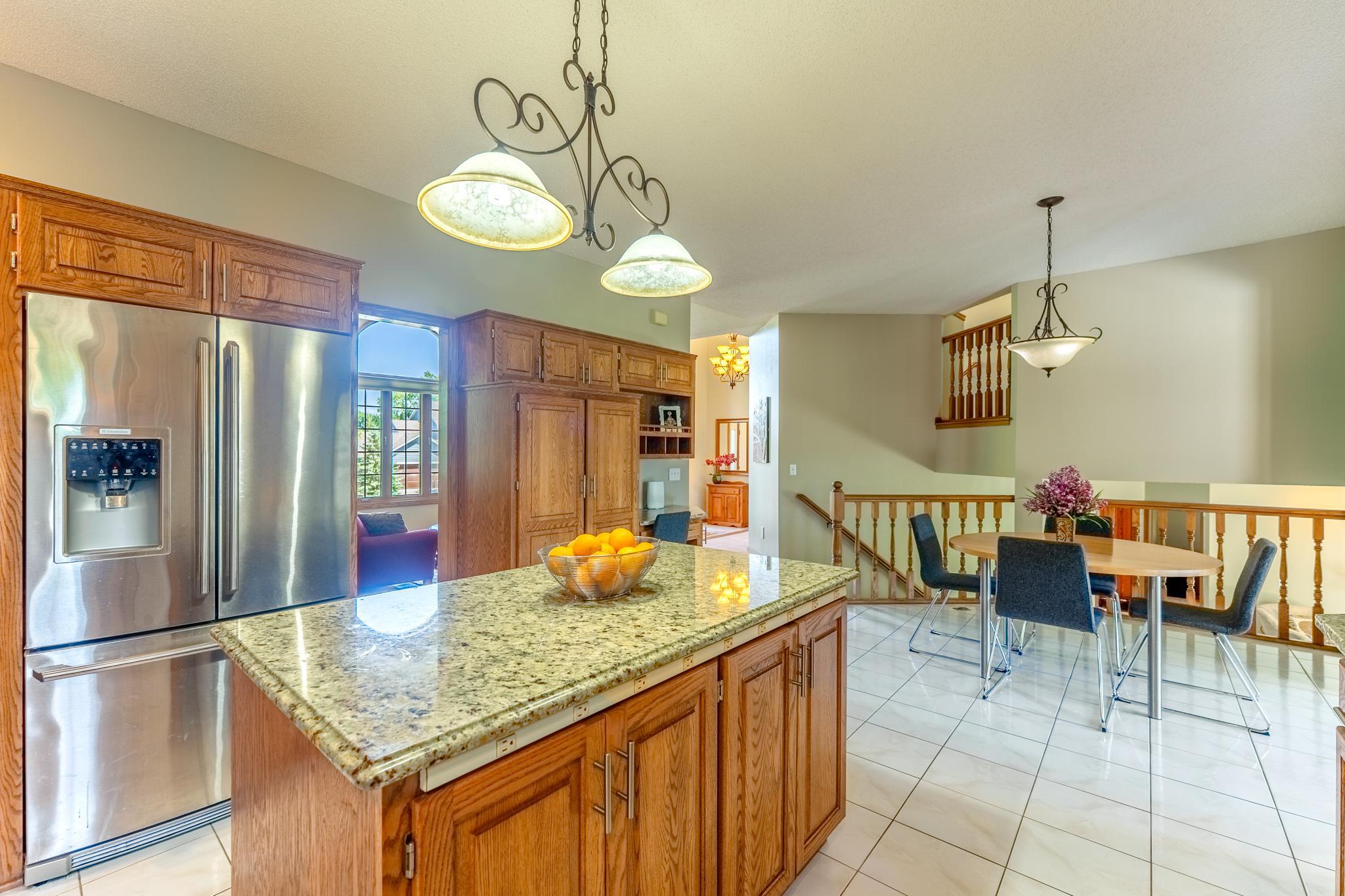 For the busy mornings or when the formal dining room isn't necessary, the kitchen opens up to the breakfast area.