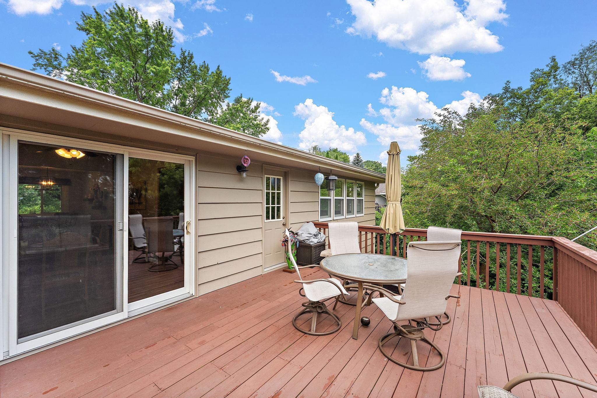 Large private deck