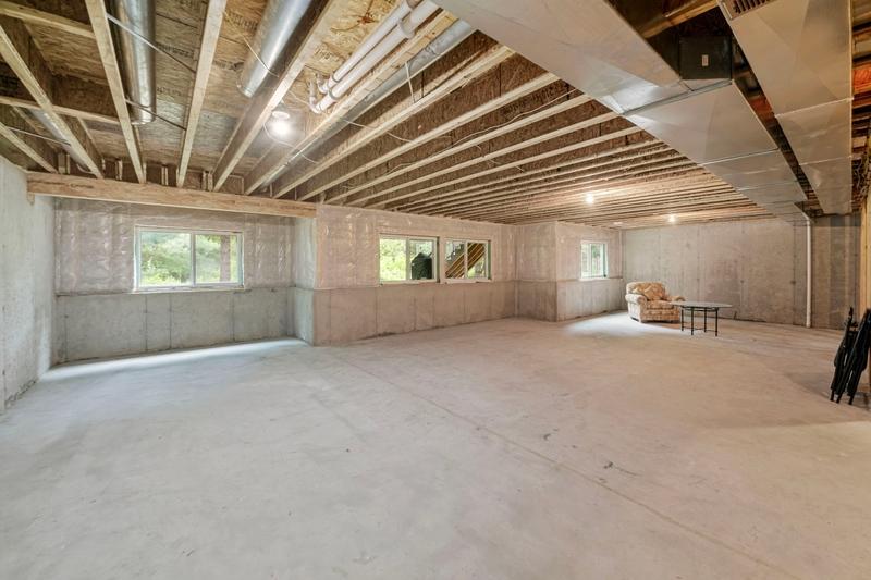 unfinished basement.