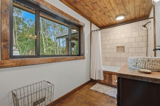 Custom private full bath off the primary bedroom