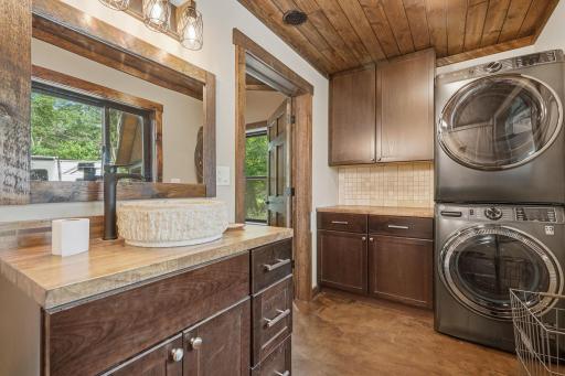 Includes washer and dryer with separate storage