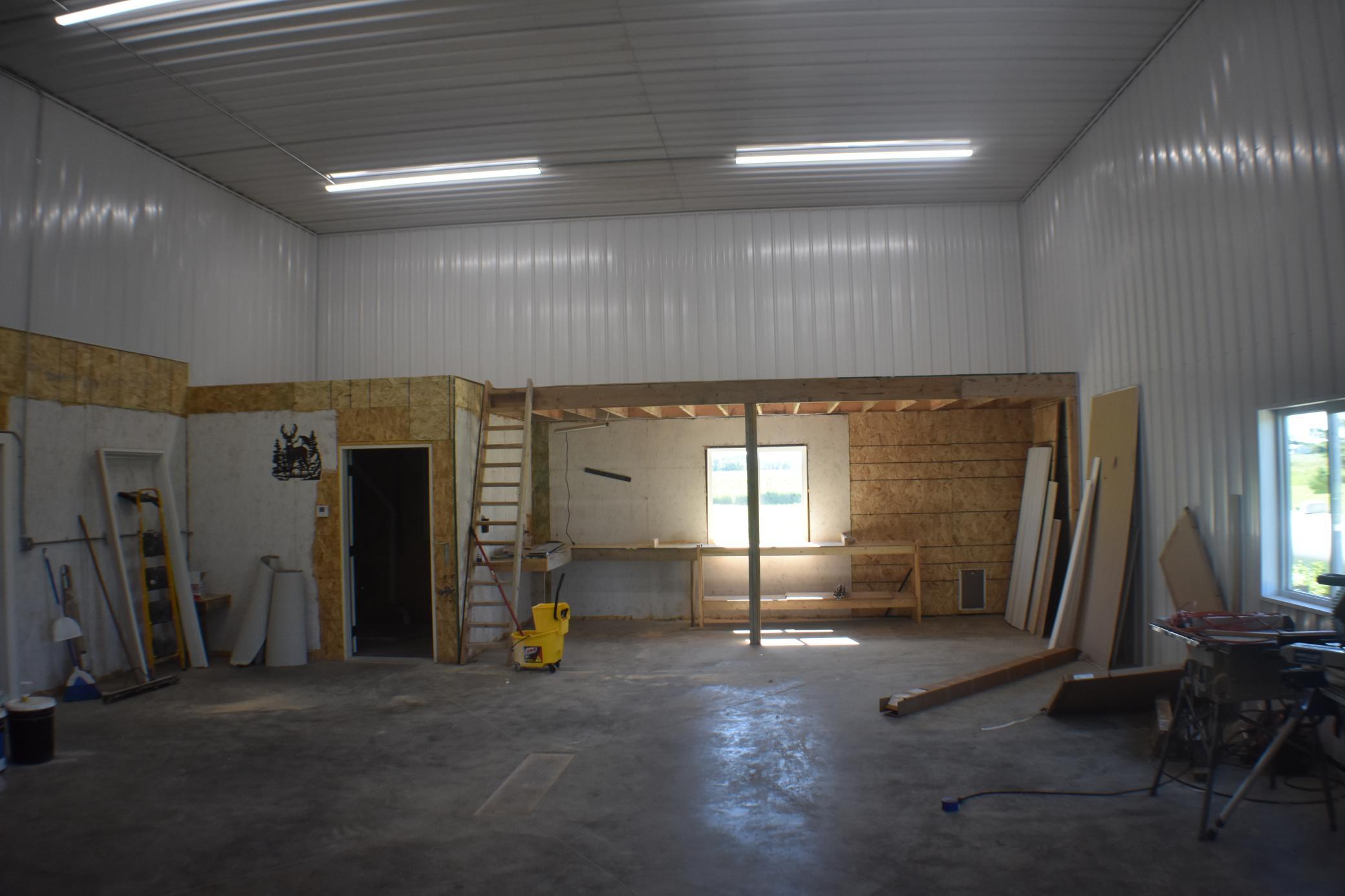 Huge heated attached garage