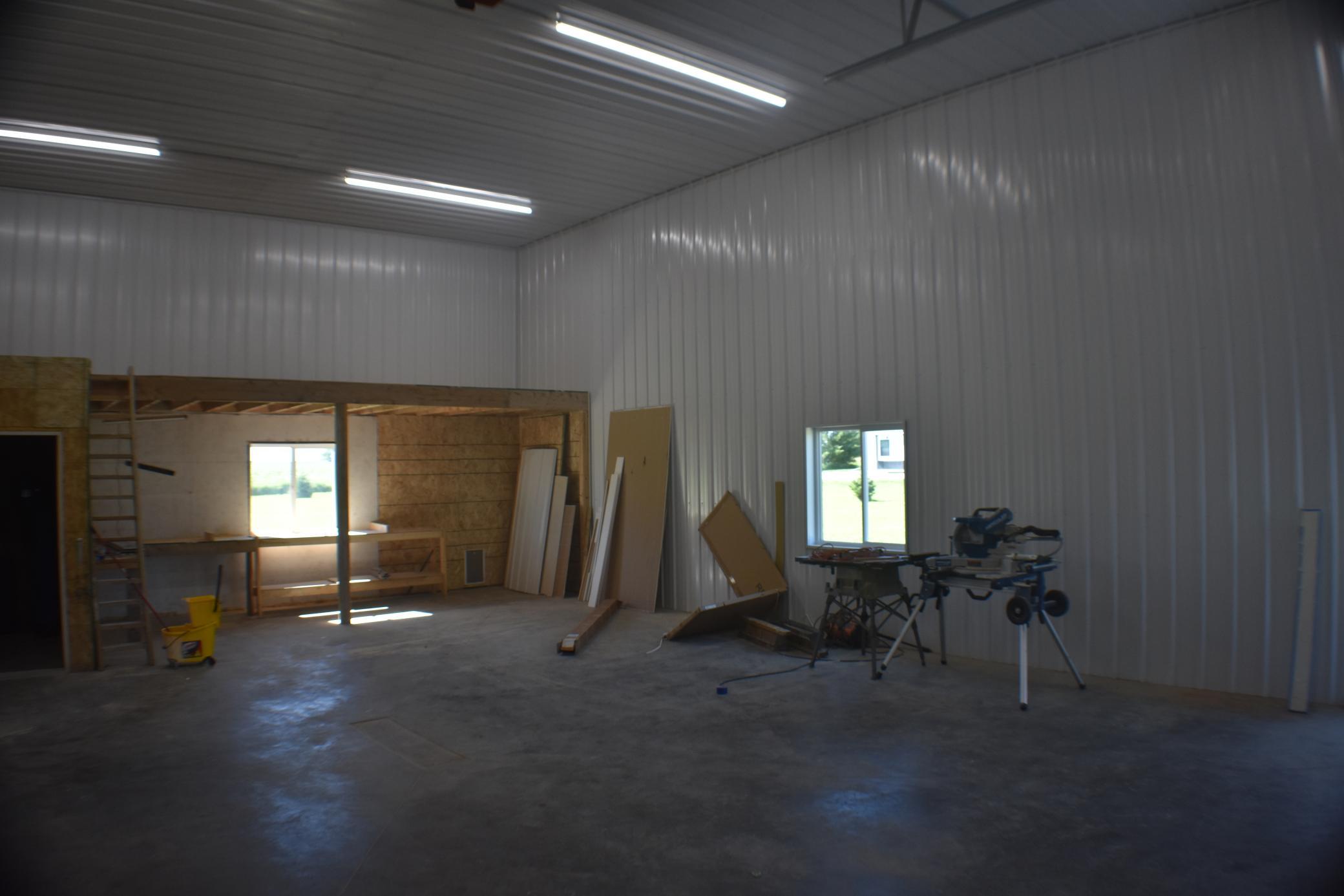 Steel Lined Garage with a small upper storage area