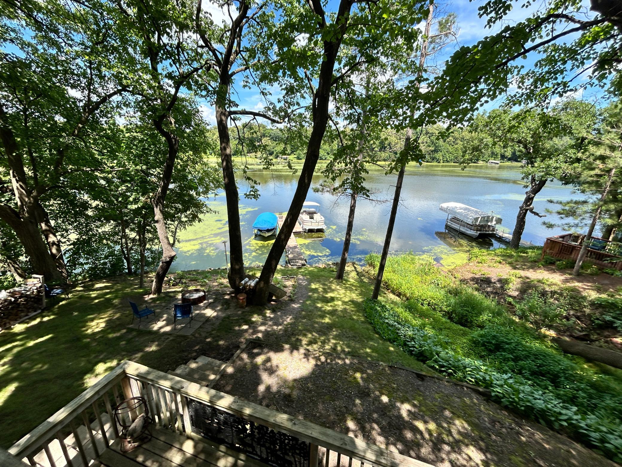 Beatiful view to the lake from the deck.