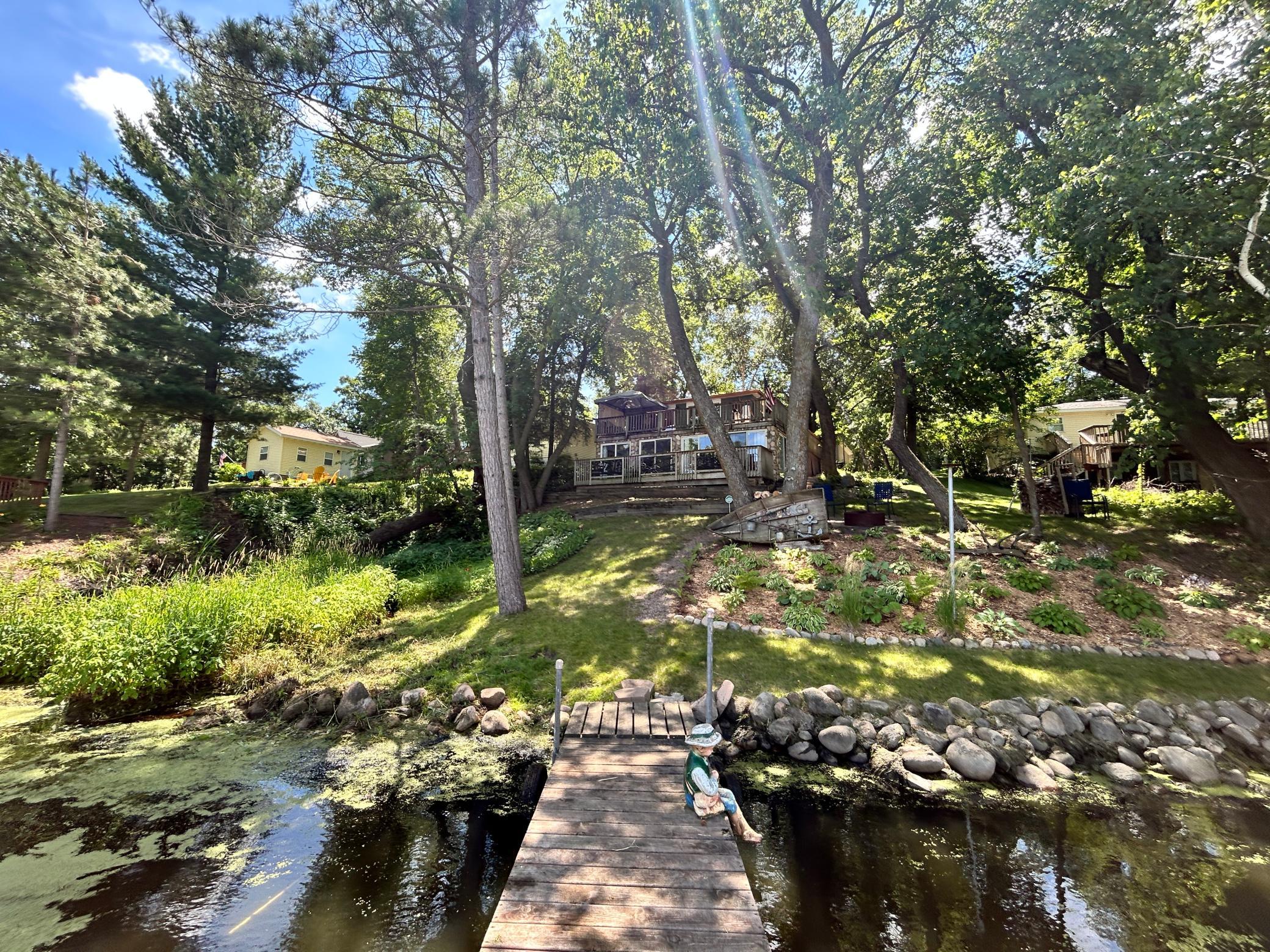 This view is from the lakeside of the property.